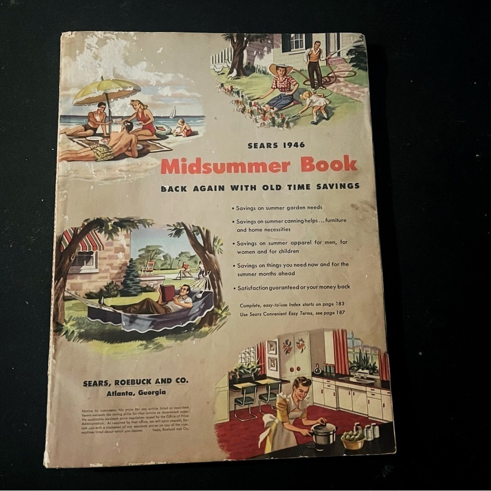 ORIGINAL 1946 SEARS MIDSUMMER BOOK RARE CATALOG 229 PAGES COLLECTIBLE